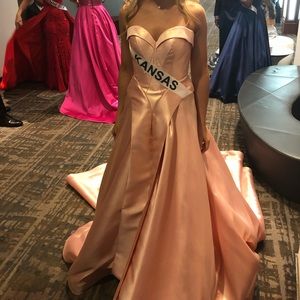 Mac Duggal gown rose gold